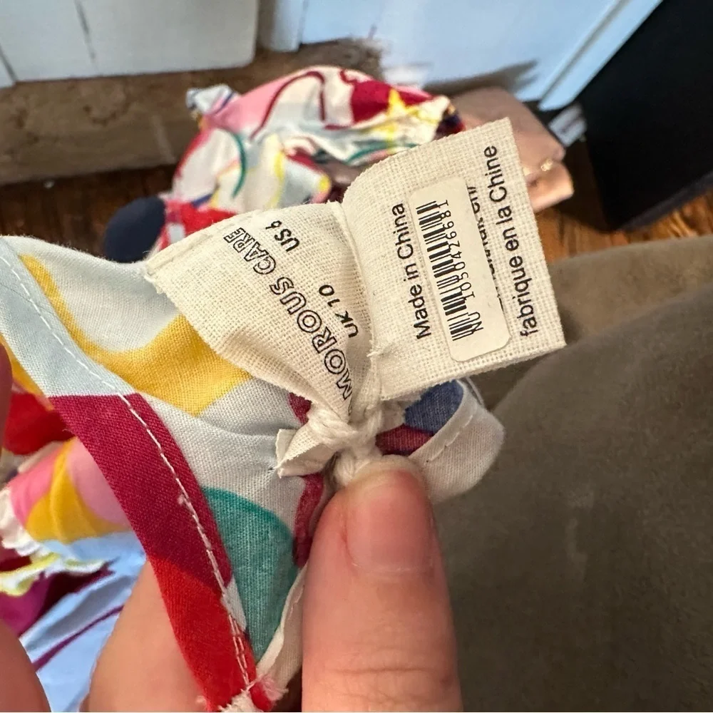 NWT FREE PEOPLE x GLAMOROUS CARE Colorful Abstract Rainbow Print Women's Dress